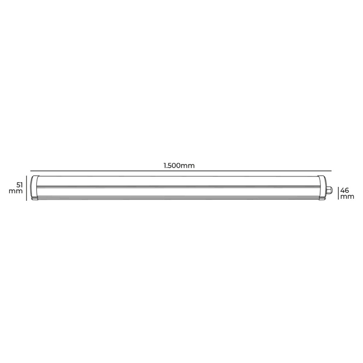 Striscia LED EDM 31408 48 W Luce LED (6400 K)